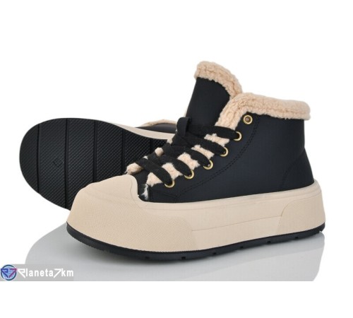 Черевики жіночі на зиму (8 пар р.36-40) чорний  "LOREDANA"