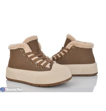 Черевики жіночі на зиму (8 пар р.36-40) коричневий  "LOREDANA"