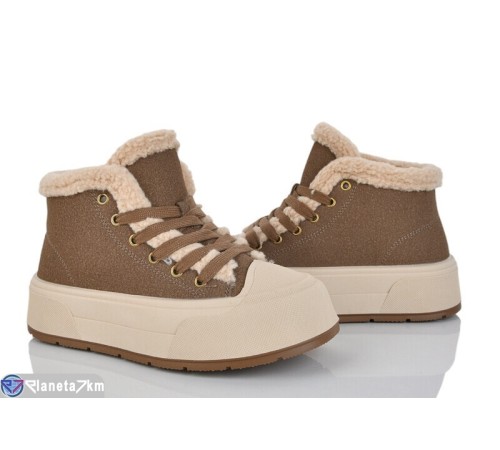 Черевики жіночі на зиму (8 пар р.36-40) коричневий  "LOREDANA"