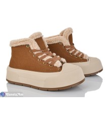 Черевики жіночі на зиму (8 пар р.36-40) коричневий  "LOREDANA"