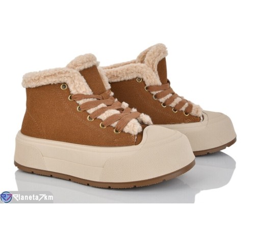 Черевики жіночі на зиму (8 пар р.36-40) коричневий  "LOREDANA"