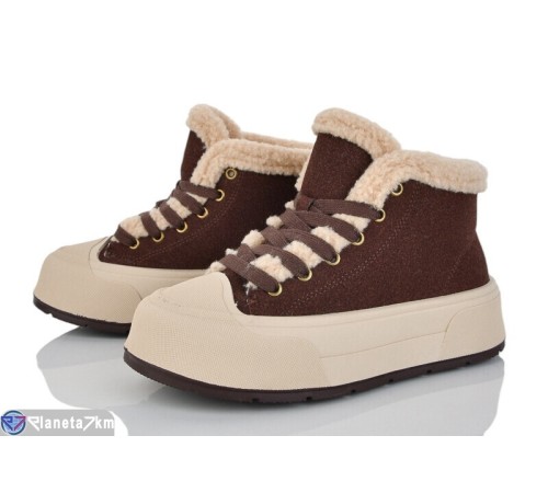 Черевики жіночі на зиму (8 пар р.36-40) коричневий  "LOREDANA"