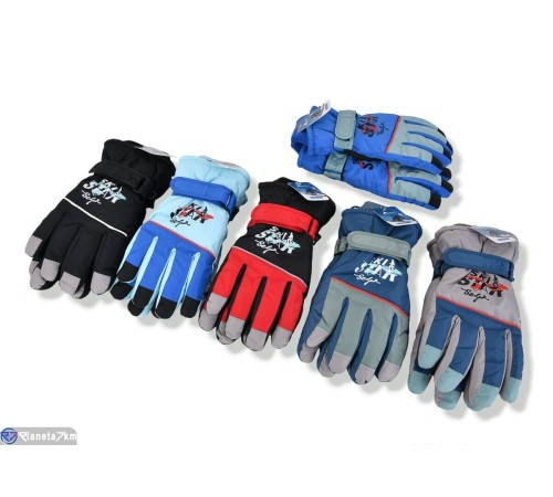 Рукавички дитячі на зиму (168 шт. р.сетка 13-15) мікс  "KaPira"