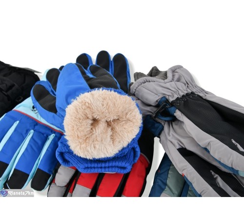 Рукавички дитячі на зиму (168 шт. р.сетка 13-15) мікс  "KaPira"