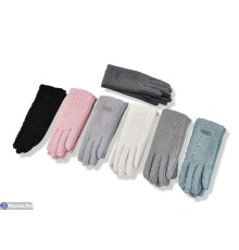 Рукавички жіночі на зиму (600 шт. р.сетка 6,5-8,5) мікс  "KaPira"