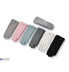 Рукавички жіночі на зиму (600 шт. р.сетка 6,5-8,5) мікс  "KaPira"