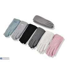 Рукавички жіночі на зиму (600 шт. р.сетка 6,5-8,5) мікс  "KaPira"