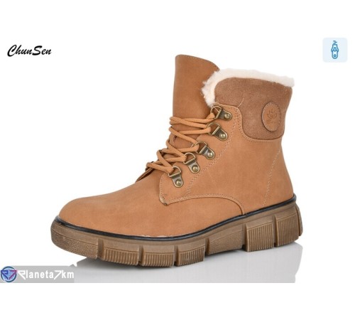 Черевики жіночі на зиму (8 пар р.36-42) коричневий  "Chunsen"