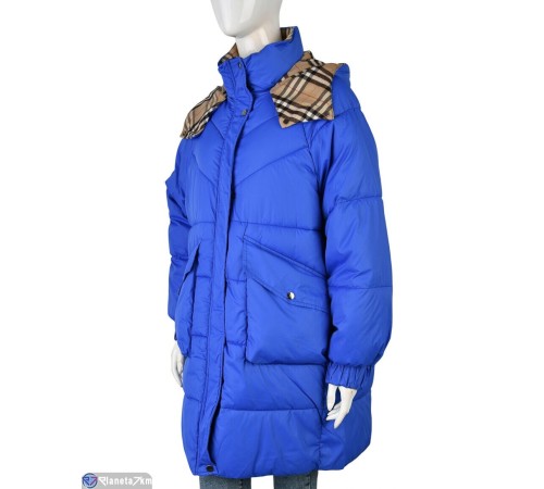 Куртка жіноча на зиму (3 шт. р.сетка L-3XL) синій  "Kalabok"