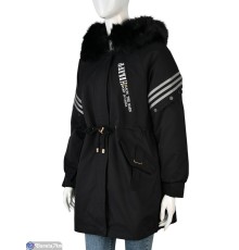 Куртка жіноча на зиму (5 шт. р.сетка L-3XL) чорний  "Kalabok"