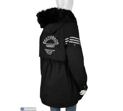Куртка жіноча на зиму (5 шт. р.сетка L-3XL) чорний  "Kalabok"