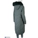 Пальто жіноче на зиму (5 шт. р.сетка L-3XL) зелений  "Kalabok"