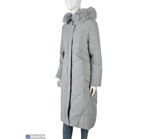 Пальто жіноче на зиму (5 шт. р.сетка L-3XL) сірий  "Kalabok"