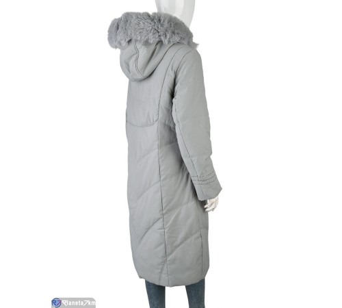 Пальто жіноче на зиму (5 шт. р.сетка L-3XL) сірий  "Kalabok"