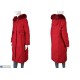 Пальто жіноче на зиму (5 шт. р.сетка L-3XL) червоний  "Kalabok"