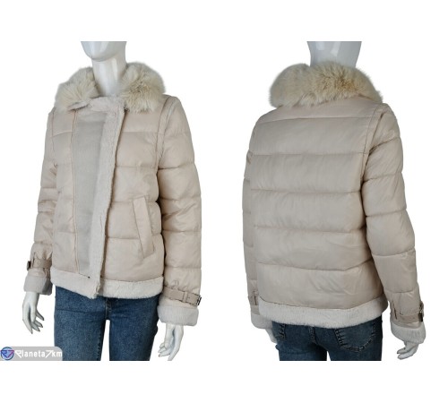 Куртка жіноча на зиму (4 шт. р.сетка M-L) бежевий  "Kalabok"
