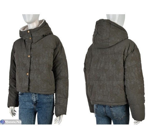 Куртка жіноча на зиму (4 шт. р.сетка 42-48) графіт  "Kalabok" Куртка жіноча на зиму (4 шт. р.сетка 42-48) графіт  "Kalabok"