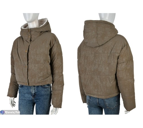 Куртка жіноча на зиму (4 шт. р.сетка 42-48) коричневий  "Kalabok"