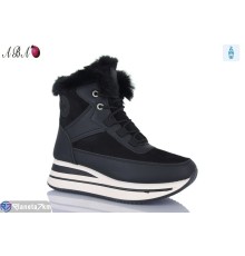 Черевики жіночі на зиму (8 пар р.36-41) чорний  "Aba"