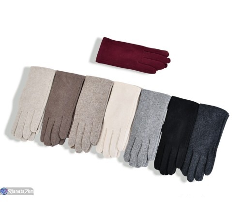 Рукавички жіночі на зиму (12 шт. р.сетка 6,5-8,5) мікс  "RUBIBAS"