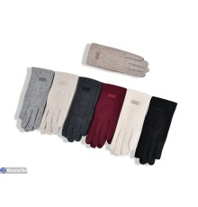 Рукавички жіночі на зиму (12 шт. р.сетка 6,5-8,5) мікс  "RUBIBAS"