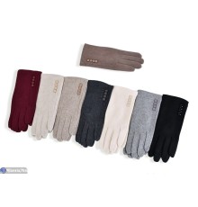 Рукавички жіночі на зиму (12 шт. р.сетка 6,5-8,5) мікс  "RUBIBAS"