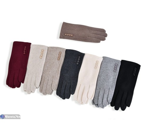 Рукавички жіночі на зиму (12 шт. р.сетка 6,5-8,5) мікс  "RUBIBAS"