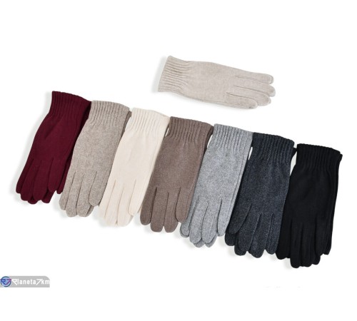 Рукавички жіночі на зиму (12 шт. р.сетка 6,5-8,5) мікс  "RUBIBAS"