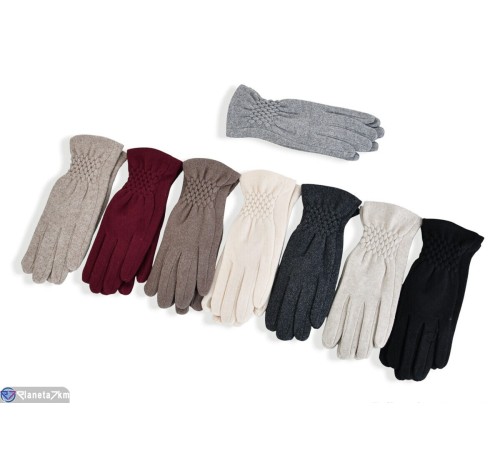 Рукавички жіночі на зиму (12 шт. р.сетка 6,5-8,5) мікс  "RUBIBAS"