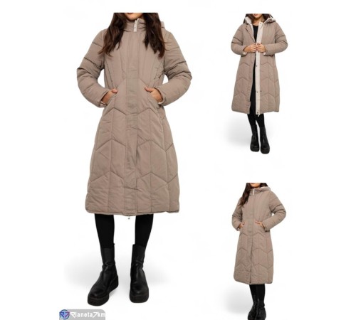Куртка жіноча на зиму (4 шт. р.сетка L-3XL) бежевий  "Masari"