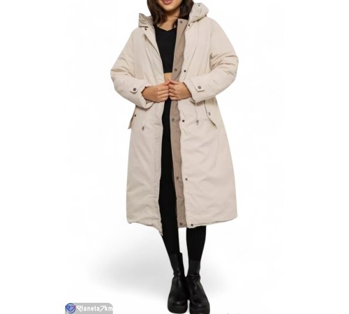 Куртка жіноча на зиму (4 шт. р.сетка L-3XL) бежевий  "Masari"