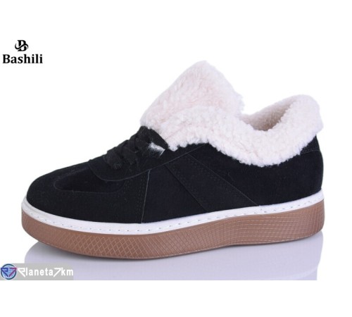 Кросівки жіночі на зиму (8 пар р.36-41) чорний  "Башили"
