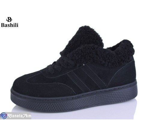 Кросівки жіночі на зиму (8 пар р.36-41) чорний  "Башили"