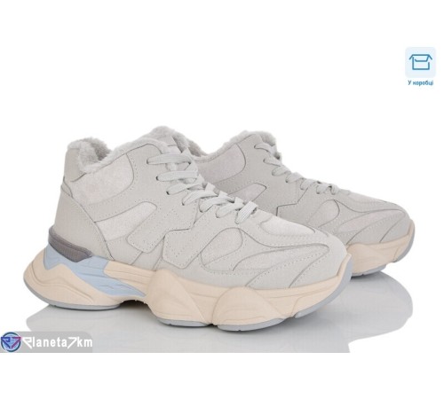 Кросівки жіночі на зиму (8 пар р.36-41) сірий  "Mirella"