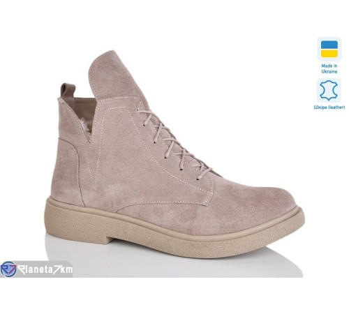 Черевики жіночі на зиму (6 пар р.37-41) бежевий  "LIKA"