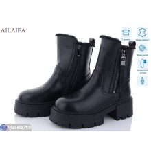 Черевики жіночі на зиму (6 пар р.36-40) чорний  "Latifa"