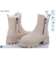 Черевики жіночі на зиму (6 пар р.36-40) бежевий  "Latifa"