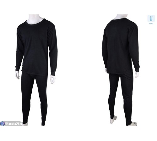 Термобілизна чоловіча на зиму (4 шт. р.сетка L-3XL) чорний  "Mirella"