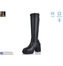 Чоботи жіночі на зиму (6 пар р.36-40) чорний  "Lilin"