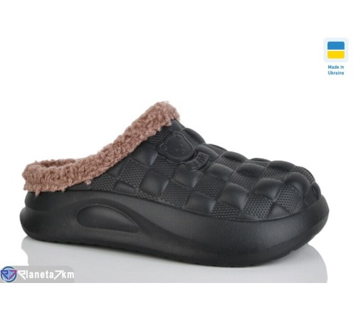 Жіночі сабо на зиму (8 пар р.36-41) чорний  "Korka"