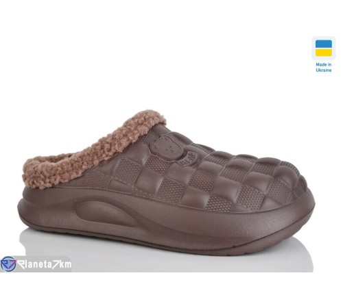 Жіночі сабо на зиму (8 пар р.36-41) коричневий  "Korka"