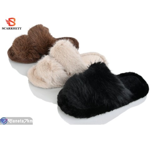 Тапки жіночі на зиму (12 пар р.36-41) мікс  "SCARRHETT"