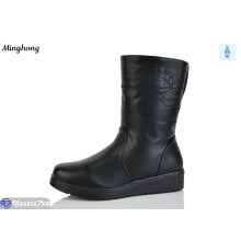 Чоботи жіночі на зиму (6 пар р.41-43) чорний  "HORSE"