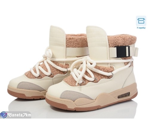 Черевики жіночі на зиму (8 пар р.36-41) бежевий  "Kalabok"