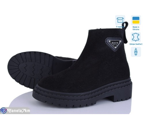Черевики жіночі на весну/осінь (6 пар р.36-40) чорний  "Speranza"