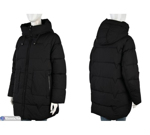 Куртка жіноча на зиму (5 шт. р.сетка L-4XL) чорний  "Mirella"