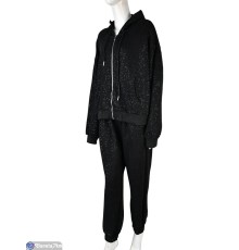 Спортивний костюм жіночий на весну/осінь (3 шт. р.сетка 2XL-4XL) чорний  "Mirella"