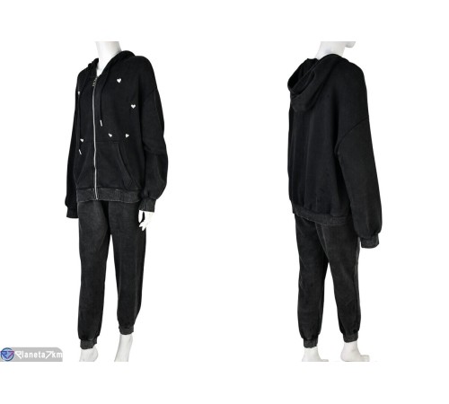 Спортивний костюм жіночий на весну/осінь (3 шт. р.сетка S-L) чорний  "Mirella"