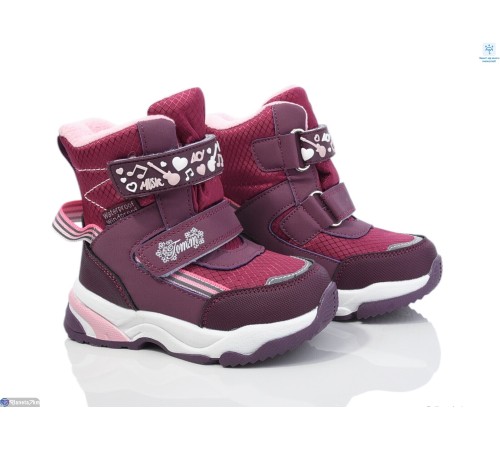 Дутики дитячі на зиму (8 пар р.22-27) бордовий  "Normashoes"