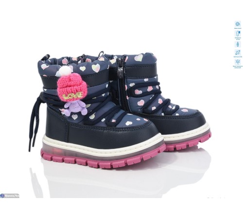 Дутики дитячі на зиму (8 пар р.23-28) синій  "Normashoes"